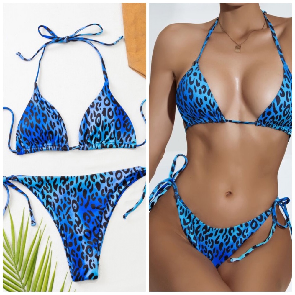 BRAND NEW blue leopard bikini